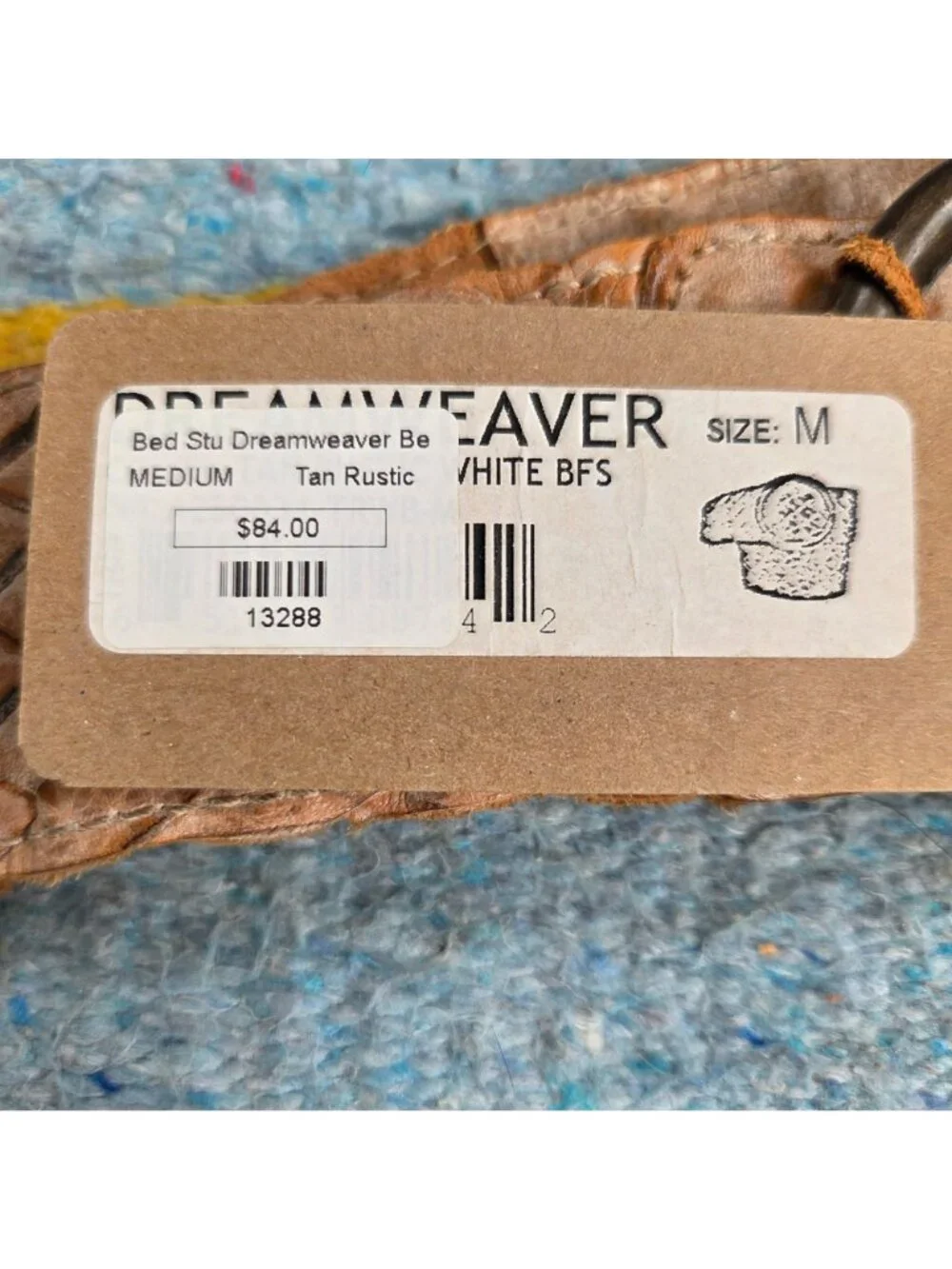 Bed Stu Dreamweaver Rustic Tan Belt Medium NWT